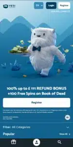 Yeti Casino Mobile