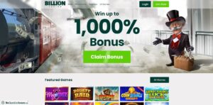 Billion Casino sister sites homepage