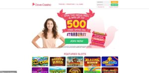 Dove Casino sister sites homepage