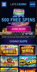 Late Casino Mobile Screenshot