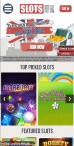 Slots UK mobile screenshot