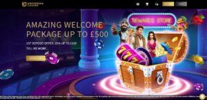 Universal Casino sister sites homepage