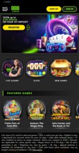888 Casino Mobile Screenshot