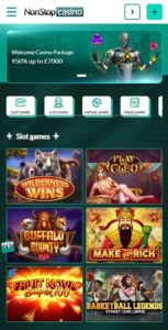 NonStop Casino mobile screenshot