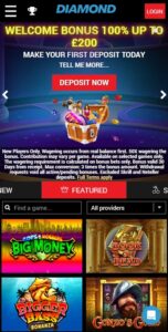 The Diamond Casino mobile screenshot
