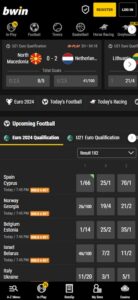 Bwin mobile screenshot