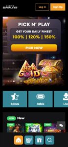 Casino Superlines mobile screenshot