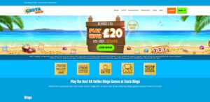 Costa Bingo sister sites homepage