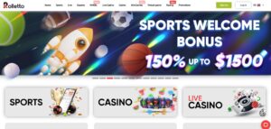 Rolletto Casino homepage