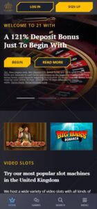 21 Casino Mobile Screenshot