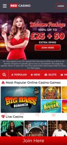 Red Casino mobile screenshot