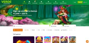 Verde Casino sister sites homepage