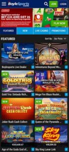 Boyle Casino Mobile Screenshot