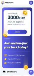 Jinx Casino mobile screenshot