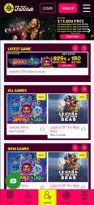 Funclub Casino Mobile Screenshot