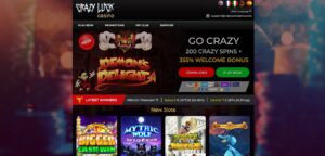 Crazy Luck Casino sister sites homepage