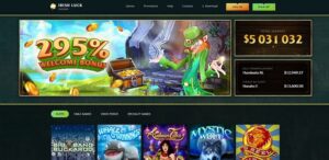 Irish Luck Casino homepage
