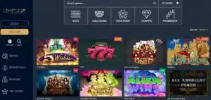 Limitless Casino sister sites homepage