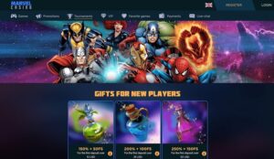 Marvel Casino sister sites homepage