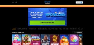 Wow Vegas sister sites homepage