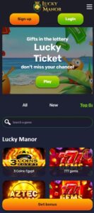 Lucky Manor mobile screenshot