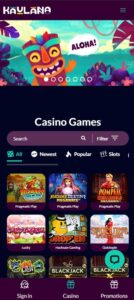 Kaulana Casino mobile screenshot