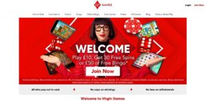 Virgin Bet sister sites Virgin Games