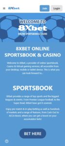 8XBet mobile screenshot