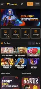 FreshBet sister sites mobile