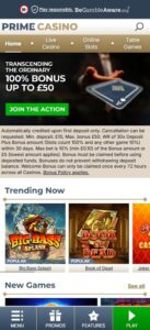 Prime Casino sister sites mobile