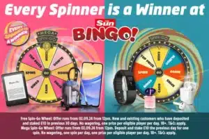 Sun Bingo Spinner Winner