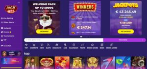 Jacktop Casino sister sites homepage