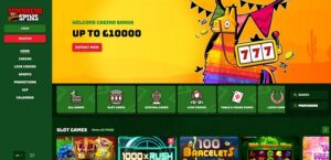 Sombrero Spins sister sites homepage