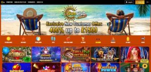 Sun Club Casino sister sites homepage