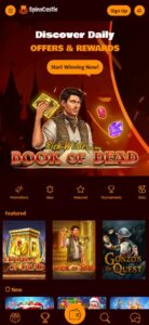 Spins Castle sister sites mobile
