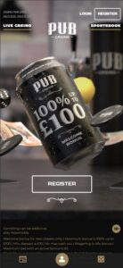 Pub Casino mobile screenshot
