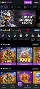 Freespinz Casino sister sites mobile