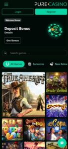 Pure Casino sister sites mobile