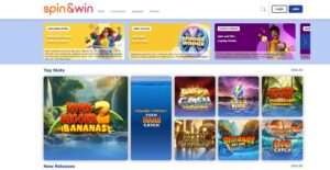 Spin and Win sister sites homepage
