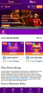 Foxy Bingo sister sites mobile