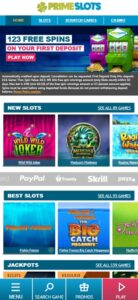 Prime Slots sister sites mobile