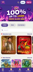 SlotMonster sister sites mobile screenshot