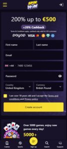 Spin to Win sister sites mobile