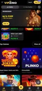 Vipzino sister sites mobile