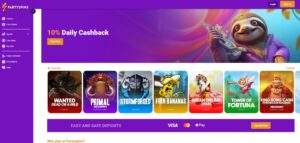 PartySpins sister sites homepage