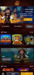 Pirate Spins sister sites mobile