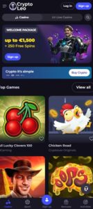 CryptoLeo sister sites mobile